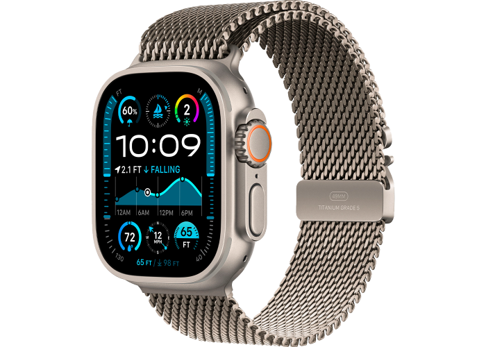 Watch Ultra 2 49mm Pulseira estilo milanês de titânio - Natural