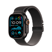 Watch Ultra 2 49mm Pulseira estilo milanês de titânio - Preto