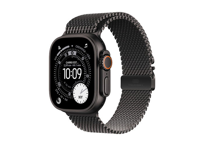 Watch Ultra 3 49mm Pulseira estilo milanês de titânio - Preto