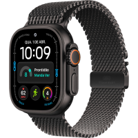 Watch Ultra 4 49mm Pulseira estilo milanês de titânio - Preto -  Pré-Venda