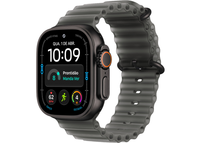 Watch Ultra 4 49mm Pulseira Oceano Preto-translúcido - Preto -  Pré-Venda