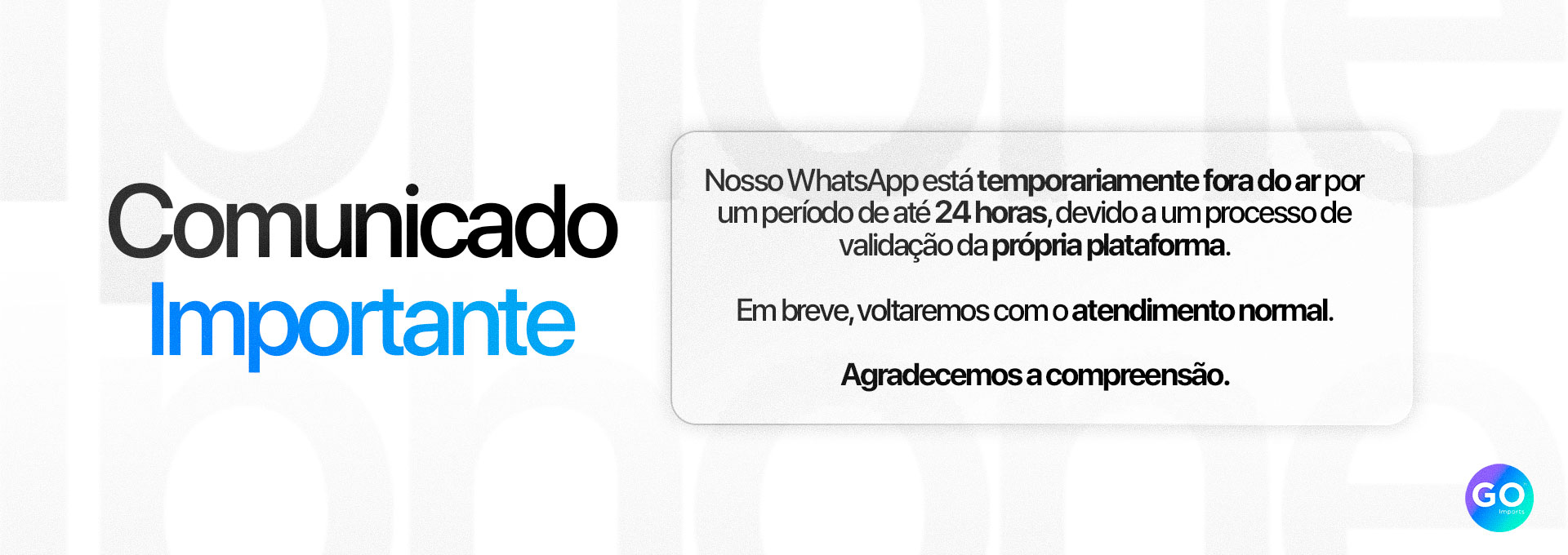 Comunicado Importante